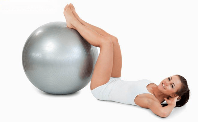 exercise with a gymnastic ball for varicose veins